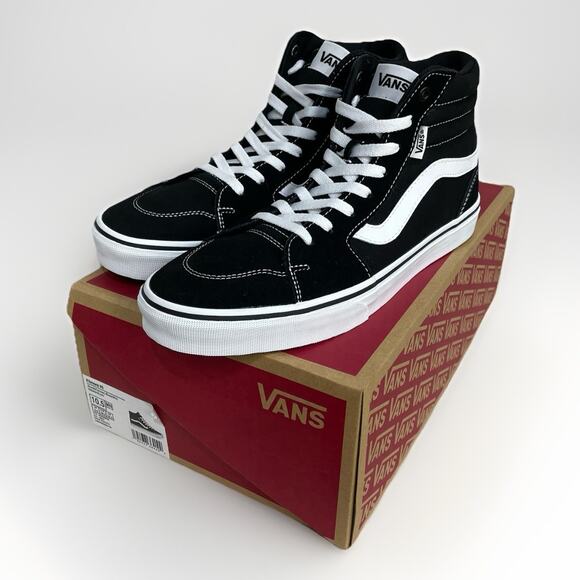 Vans Other - Vans Filmore Hi High Skate Canvas Suede Black White Shoes Men's Size 13 Sneakers